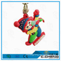 cheap customized eco-friedly soft pvc cute clown key chain/ring